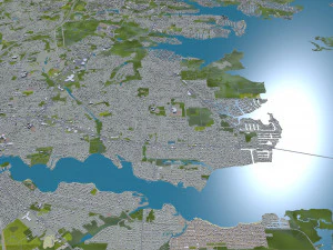 Toms river city new jersey usa 60km 3D Model