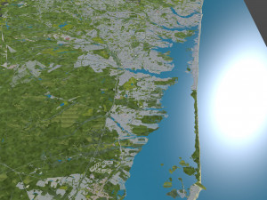 Toms river city new jersey usa 60km 3D Model