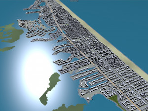 Toms river city new jersey usa 60km 3D Model