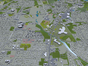 Toms river city new jersey usa 60km 3D Model