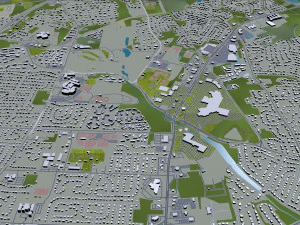 Toms river city new jersey usa 60km 3D Model