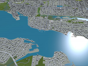 Toms river city new jersey usa 60km 3D Model