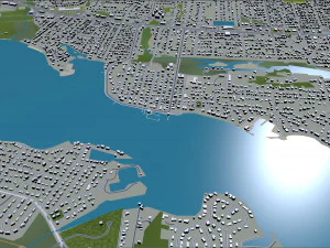 Toms river city new jersey usa 60km 3D Model