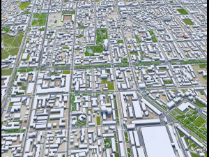 Tomsk city russia 60km 3D Model