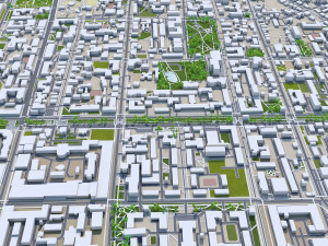 Tomsk city russia 60km 3D Model