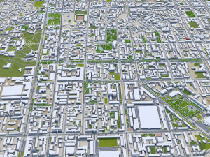 Tomsk city russia 60km 3D Model