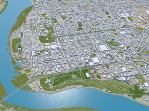 Tomsk city russia 60km 3D Model