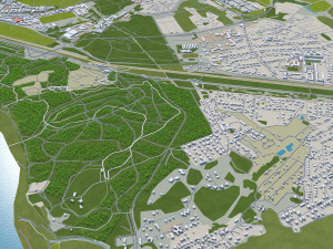 Tomsk city russia 60km 3D Model