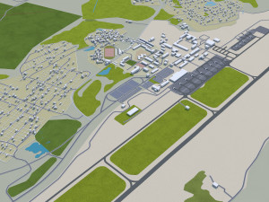 Tomsk city russia 60km 3D Model