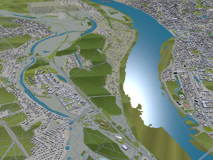 Tomsk city russia 60km 3D Model