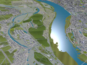 Tomsk city russia 60km 3D Model