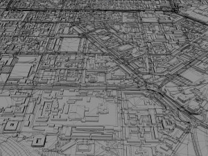 Tomsk city russia 60km 3D Model