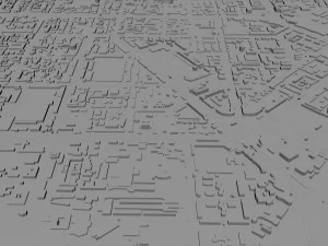 Tomsk city russia 60km 3D Model