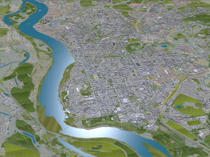 Tomsk city russia 60km 3D Model