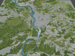 Tomsk city russia 60km 3D Model