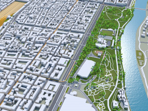 Torino and turin city italy 30km 3D 모델
