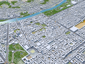 Torino and turin city italy 30km 3D 모델