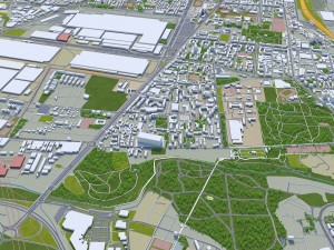 Torino and turin city italy 30km 3D 모델
