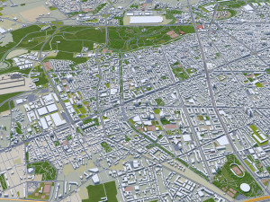 Torino and turin city italy 30km 3D 모델
