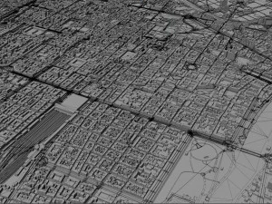 意大利都灵和都灵市 30公里 3D 模型