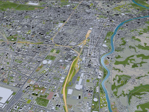 Torino and turin city italy 30km 3D 모델