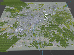 Torino and turin city italy 30km 3D 모델