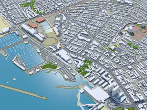 Torrance city california usa 30km 3D मॉडल