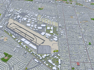 Torrance city california usa 30km 3D Model