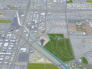 Torrance city california usa 30km 3D Model