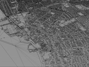 Cidade de Torrance, Calif&oacute;rnia, EUA, 30 km Modelo 3D