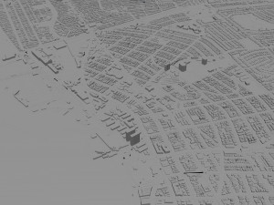 Torrance city california usa 30km 3D Model