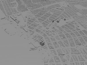 Cidade de Torrance, Calif&oacute;rnia, EUA, 30 km Modelo 3D