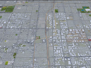 Torrance city california usa 30km 3D Model