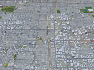 Cidade de Torrance, Calif&oacute;rnia, EUA, 30 km Modelo 3D