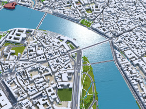 Toulouse city france 30km 3Dモデル