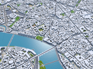 Toulouse city france 30km Model 3D