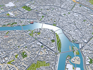 Toulouse city france 30km Model 3D