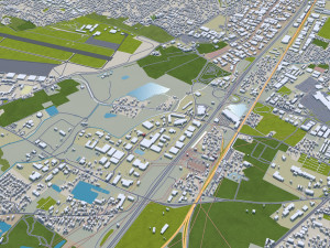 Toulouse city france 30km Model 3D