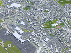 Toulouse city france 30km Model 3D