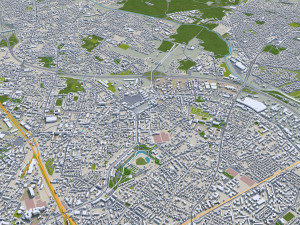 Toulouse city france 30km Model 3D