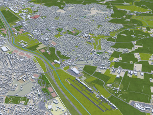 Toulouse city france 30km Model 3D