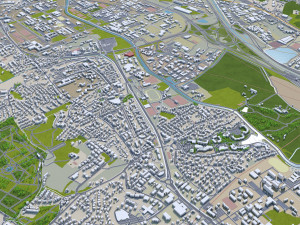 Toulouse city france 30km Model 3D