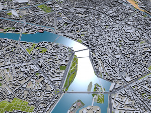 Toulouse city france 30km Model 3D