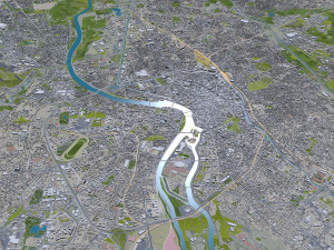 Toulouse city france 30km Model 3D