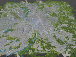 Toulouse city france 30km Model 3D