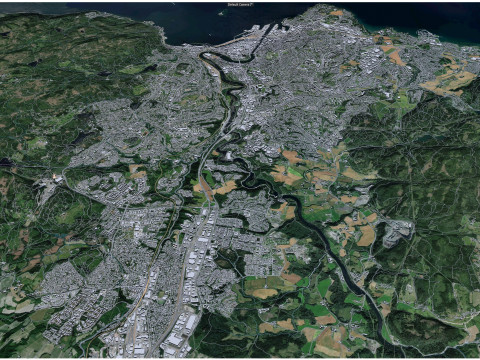 Trondheim city norway 60km 3D मॉडल