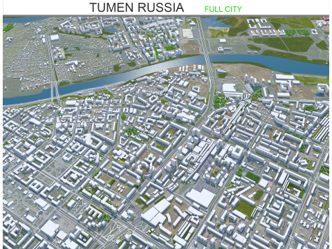Tumen city russia 60km Modello 3D