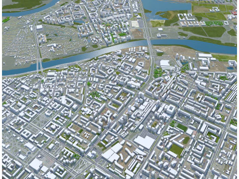 Tumen city russia 60km 3D Model