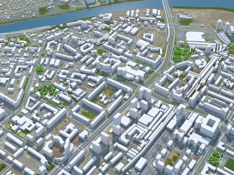 Tumen city russia 60km 3D Model