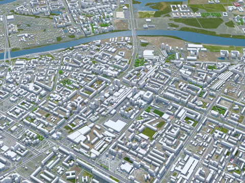 Tumen city russia 60km 3D Model